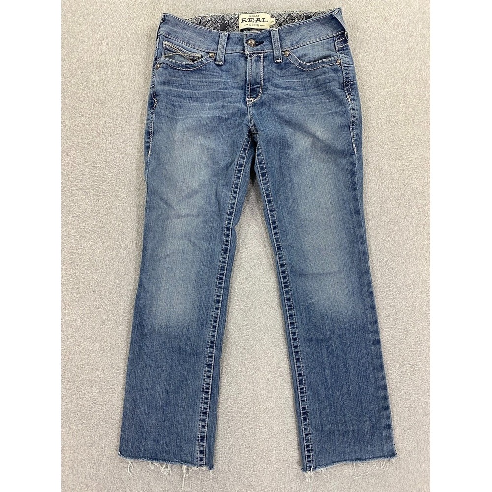 Ariat Real Denim Western Jeans Women's 29R Blue Denim Mid-Rise Straight‎ Leg